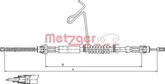 Metzger 11.5666 - Trose, Stāvbremžu sistēma autodraugiem.lv