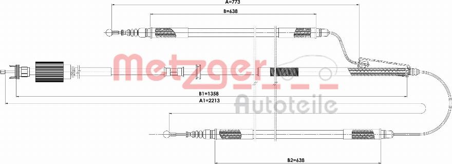 Metzger 11.5845 - Trose, Stāvbremžu sistēma autodraugiem.lv