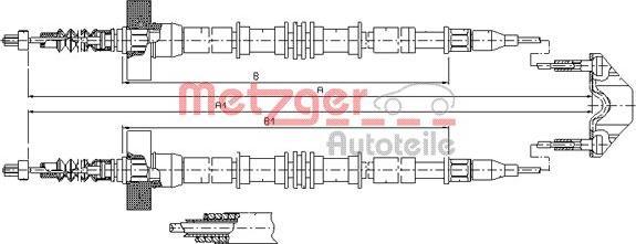 Metzger 11.5861 - Trose, Stāvbremžu sistēma autodraugiem.lv