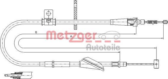 Metzger 11.5745 - Trose, Stāvbremžu sistēma autodraugiem.lv