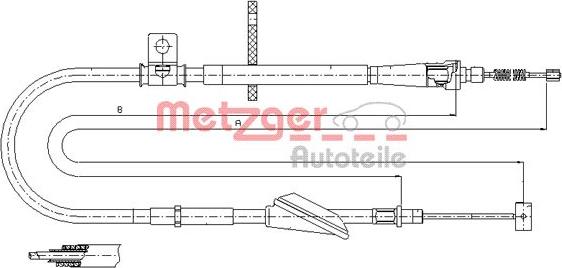 Metzger 11.5741 - Trose, Stāvbremžu sistēma autodraugiem.lv