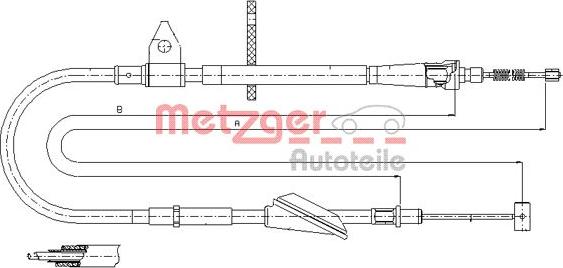 Metzger 11.5743 - Trose, Stāvbremžu sistēma autodraugiem.lv