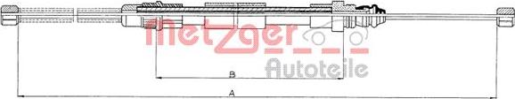 Metzger 11.6592 - Trose, Stāvbremžu sistēma autodraugiem.lv