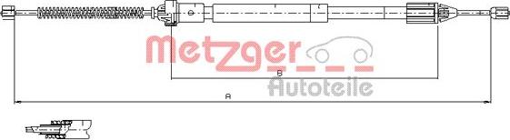 Metzger 11.6597 - Trose, Stāvbremžu sistēma autodraugiem.lv