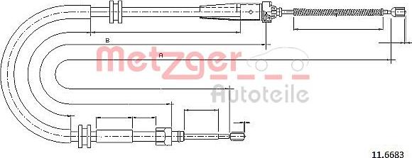 Metzger 11.6683 - Trose, Stāvbremžu sistēma autodraugiem.lv