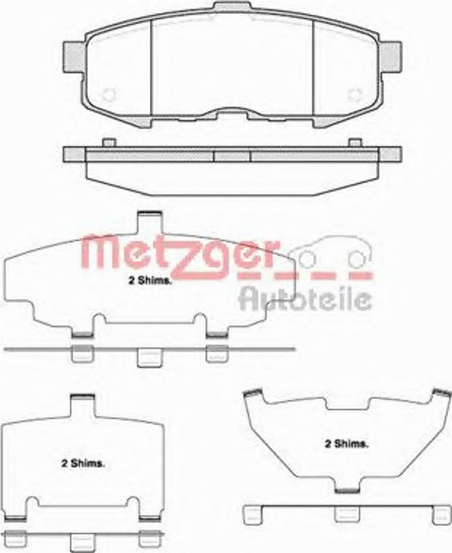 Metzger 116000 - Bremžu uzliku kompl., Disku bremzes autodraugiem.lv