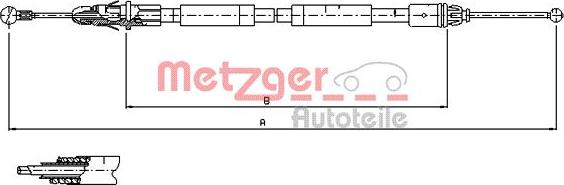 Metzger 11.6804 - Trose, Stāvbremžu sistēma autodraugiem.lv