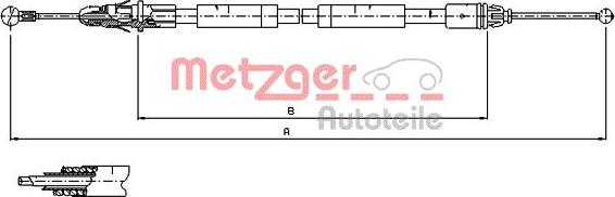 Metzger 11.6805 - Trose, Stāvbremžu sistēma autodraugiem.lv