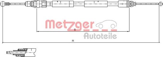 Metzger 11.6808 - Trose, Stāvbremžu sistēma autodraugiem.lv