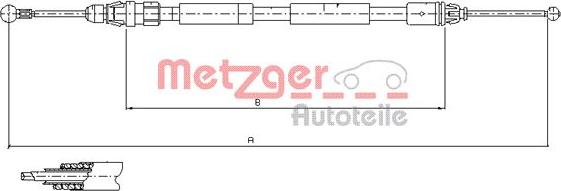 Metzger 11.6807 - Trose, Stāvbremžu sistēma autodraugiem.lv