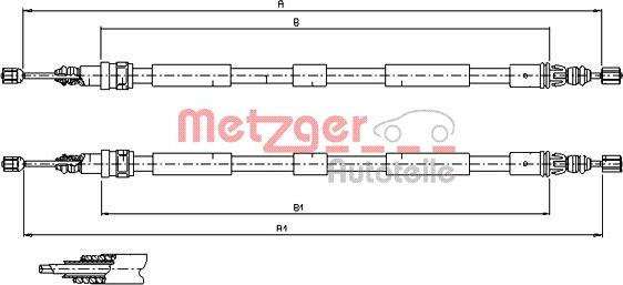 Metzger 11.6797 - Trose, Stāvbremžu sistēma autodraugiem.lv