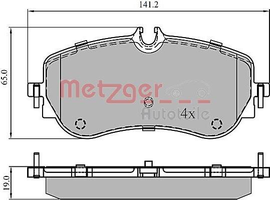 Metzger 1170905 - Bremžu uzliku kompl., Disku bremzes autodraugiem.lv
