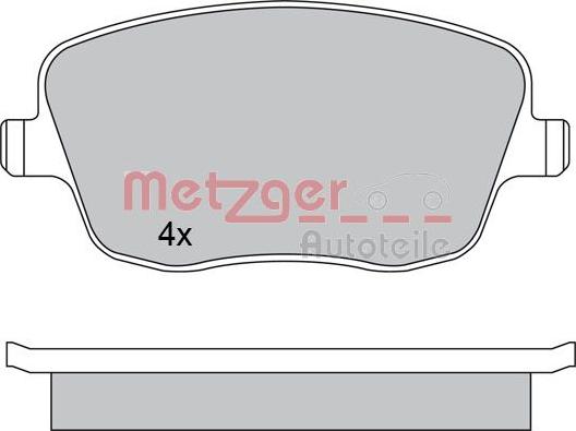 Metzger 1170417 - Bremžu uzliku kompl., Disku bremzes autodraugiem.lv