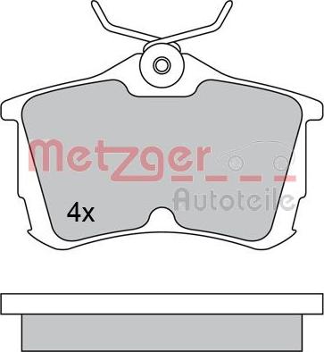 Metzger 1170435 - Bremžu uzliku kompl., Disku bremzes autodraugiem.lv