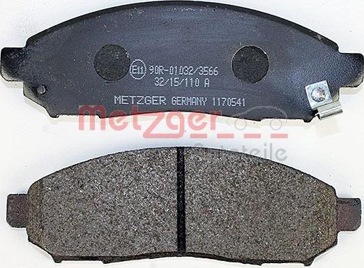 Metzger 1170541 - Bremžu uzliku kompl., Disku bremzes autodraugiem.lv