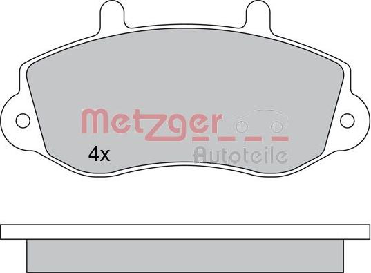 Metzger 1170553 - Bremžu uzliku kompl., Disku bremzes autodraugiem.lv