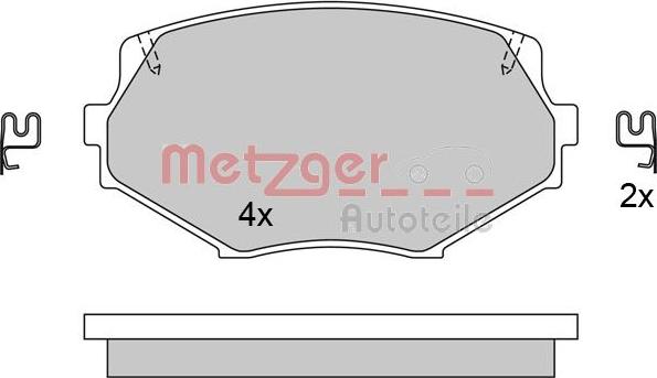 Metzger 1170515 - Bremžu uzliku kompl., Disku bremzes autodraugiem.lv