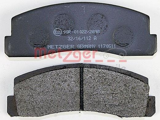 Metzger 1170511 - Bremžu uzliku kompl., Disku bremzes autodraugiem.lv