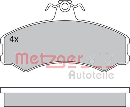Metzger 1170512 - Bremžu uzliku kompl., Disku bremzes autodraugiem.lv
