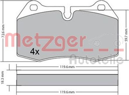 Metzger 1170577 - Bremžu uzliku kompl., Disku bremzes autodraugiem.lv