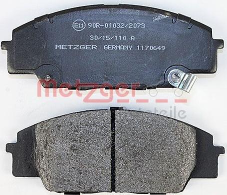 Metzger 1170649 - Bremžu uzliku kompl., Disku bremzes autodraugiem.lv