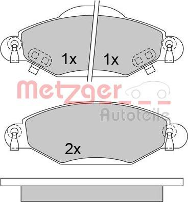 Metzger 1170632 - Bremžu uzliku kompl., Disku bremzes autodraugiem.lv