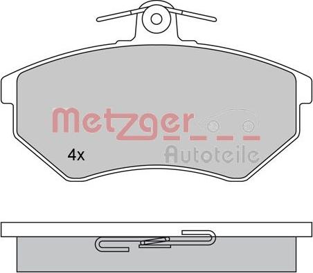 Metzger 1170062 - Bremžu uzliku kompl., Disku bremzes autodraugiem.lv