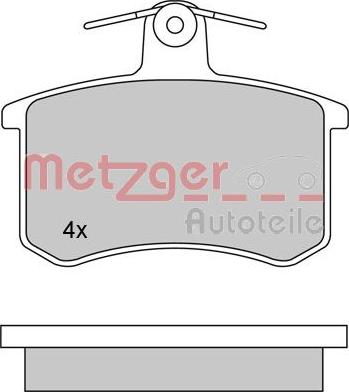 Metzger 1170030 - Bremžu uzliku kompl., Disku bremzes autodraugiem.lv