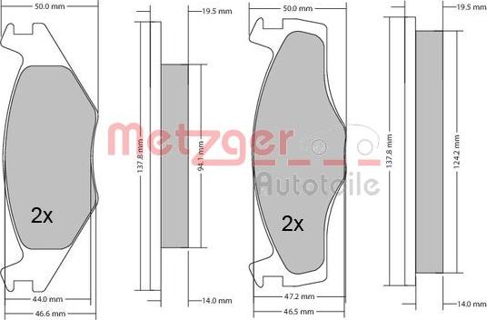 Metzger 1170033 - Bremžu uzliku kompl., Disku bremzes autodraugiem.lv