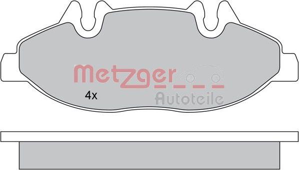 Metzger 1170145 - Bremžu uzliku kompl., Disku bremzes autodraugiem.lv