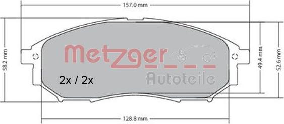 Metzger 1170101 - Bremžu uzliku kompl., Disku bremzes autodraugiem.lv