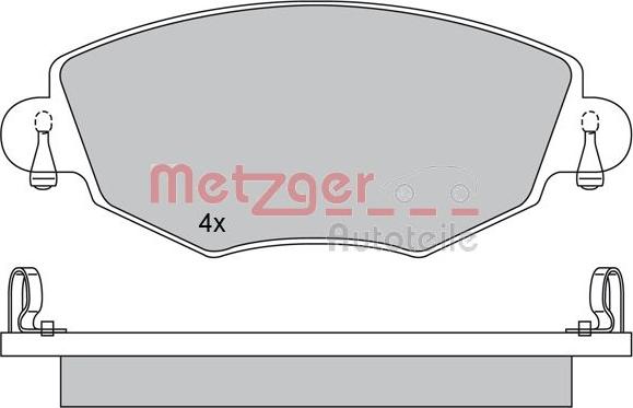 Metzger 1170107 - Bremžu uzliku kompl., Disku bremzes autodraugiem.lv