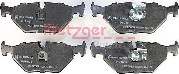 Metzger 1170120 - Bremžu uzliku kompl., Disku bremzes autodraugiem.lv