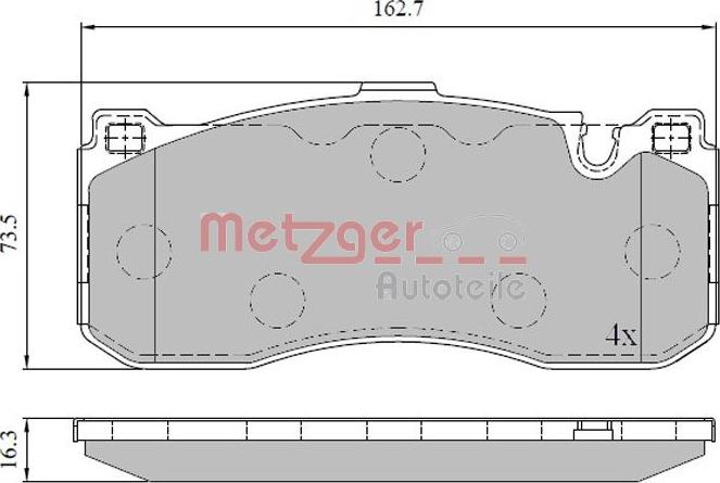 Metzger 1170830 - Bremžu uzliku kompl., Disku bremzes autodraugiem.lv