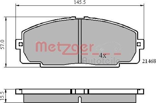 Metzger 1170872 - Bremžu uzliku kompl., Disku bremzes autodraugiem.lv