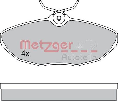 Metzger 1170341 - Bremžu uzliku kompl., Disku bremzes autodraugiem.lv