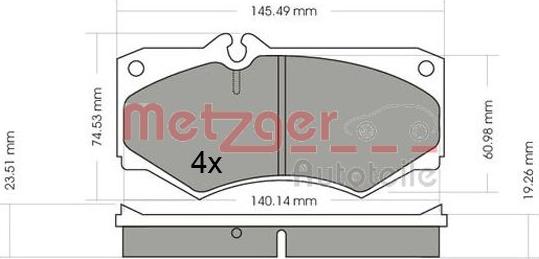 Metzger 1170351 - Bremžu uzliku kompl., Disku bremzes autodraugiem.lv
