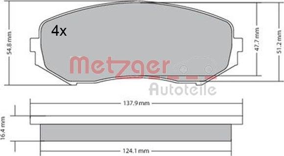 Metzger 1170357 - Bremžu uzliku kompl., Disku bremzes autodraugiem.lv