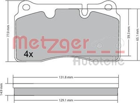 Metzger 1170366 - Bremžu uzliku kompl., Disku bremzes autodraugiem.lv