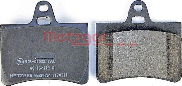 Metzger 1170311 - Bremžu uzliku kompl., Disku bremzes autodraugiem.lv
