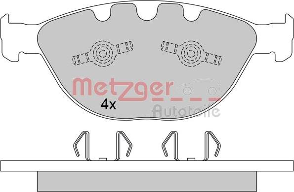 Metzger 1170380 - Bremžu uzliku kompl., Disku bremzes autodraugiem.lv