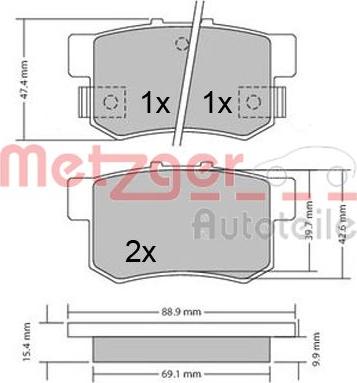 Metzger 1170337 - Bremžu uzliku kompl., Disku bremzes autodraugiem.lv