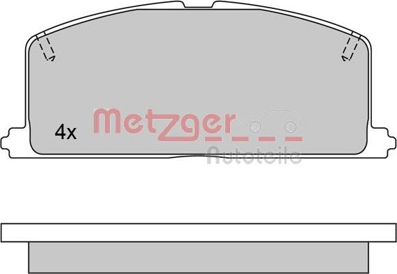 Metzger 1170327 - Bremžu uzliku kompl., Disku bremzes autodraugiem.lv