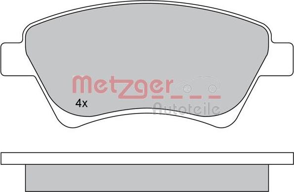 Metzger 1170240 - Bremžu uzliku kompl., Disku bremzes autodraugiem.lv