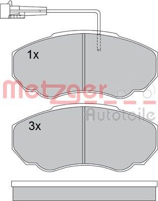 Metzger 1170227 - Bremžu uzliku kompl., Disku bremzes autodraugiem.lv