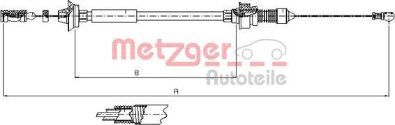 Metzger 1173.7 - Akseleratora trose autodraugiem.lv