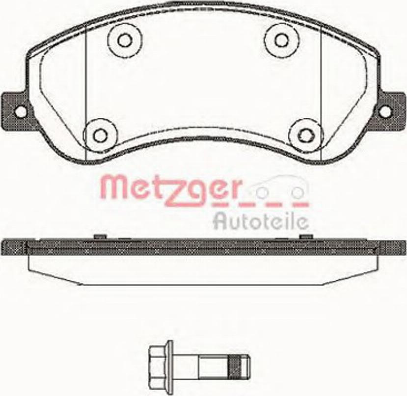 Metzger 1250.00 - Bremžu uzliku kompl., Disku bremzes autodraugiem.lv