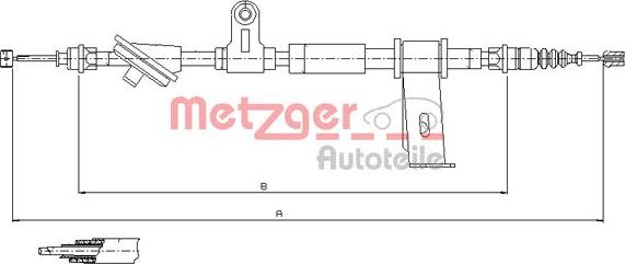 Metzger 12.0102 - Trose, Stāvbremžu sistēma autodraugiem.lv