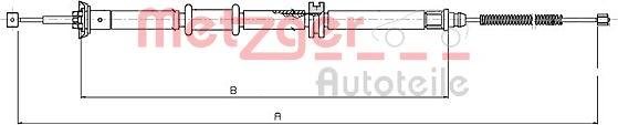 Metzger 12.0732 - Trose, Stāvbremžu sistēma autodraugiem.lv