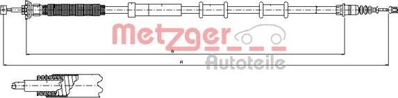 Metzger 12.0720 - Trose, Stāvbremžu sistēma autodraugiem.lv